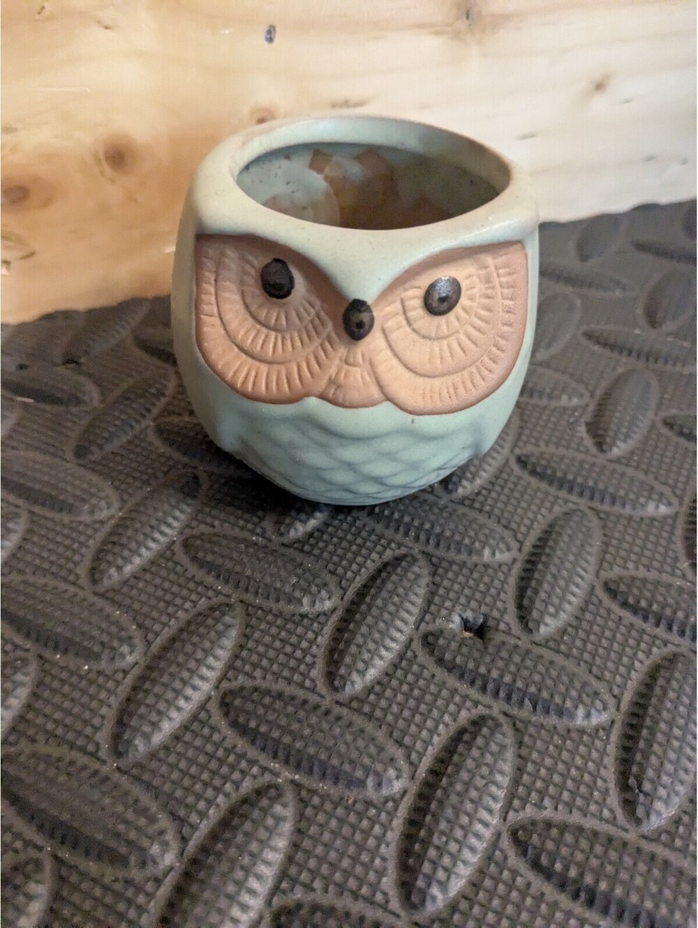Ceramic Owl Planter Pot w/ Drainage Hole  small